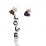 Rose gold plated silver 925º LOVE earrings (code FC001877)